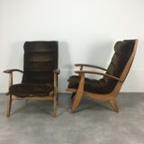Trio of Free Span FS 123 armchairs 50s reconstruction style