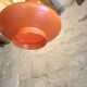 Orange opaline chandelier 1970