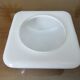 Large square ceiling light in white opaline, 1960s-70s