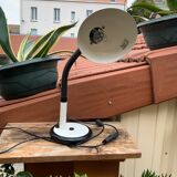 Vintage desk lamp aluminor made in france white and black metal and plastic