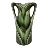 Ancien vase barbotine en faïence art nouveau