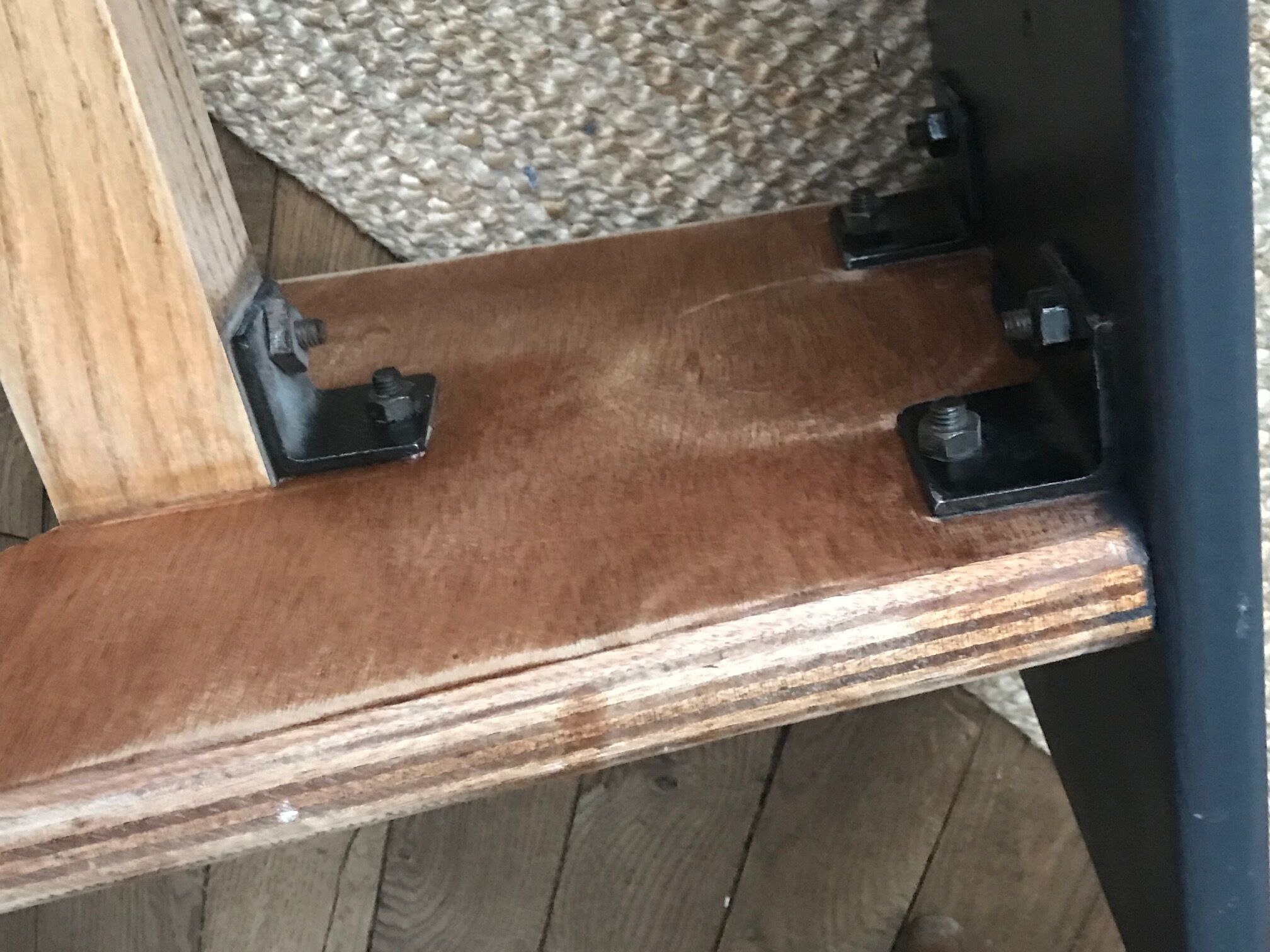 Wooden workshop bench