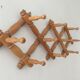 Vintage accordion coat holder 70s wood