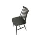 Vintage matt black slatted chair from the 60s