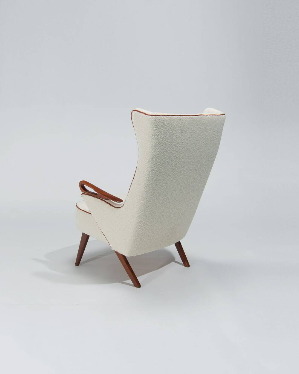 Chresten Findahl Brodersen High Back Lounge Chair Danish Teak 1950s