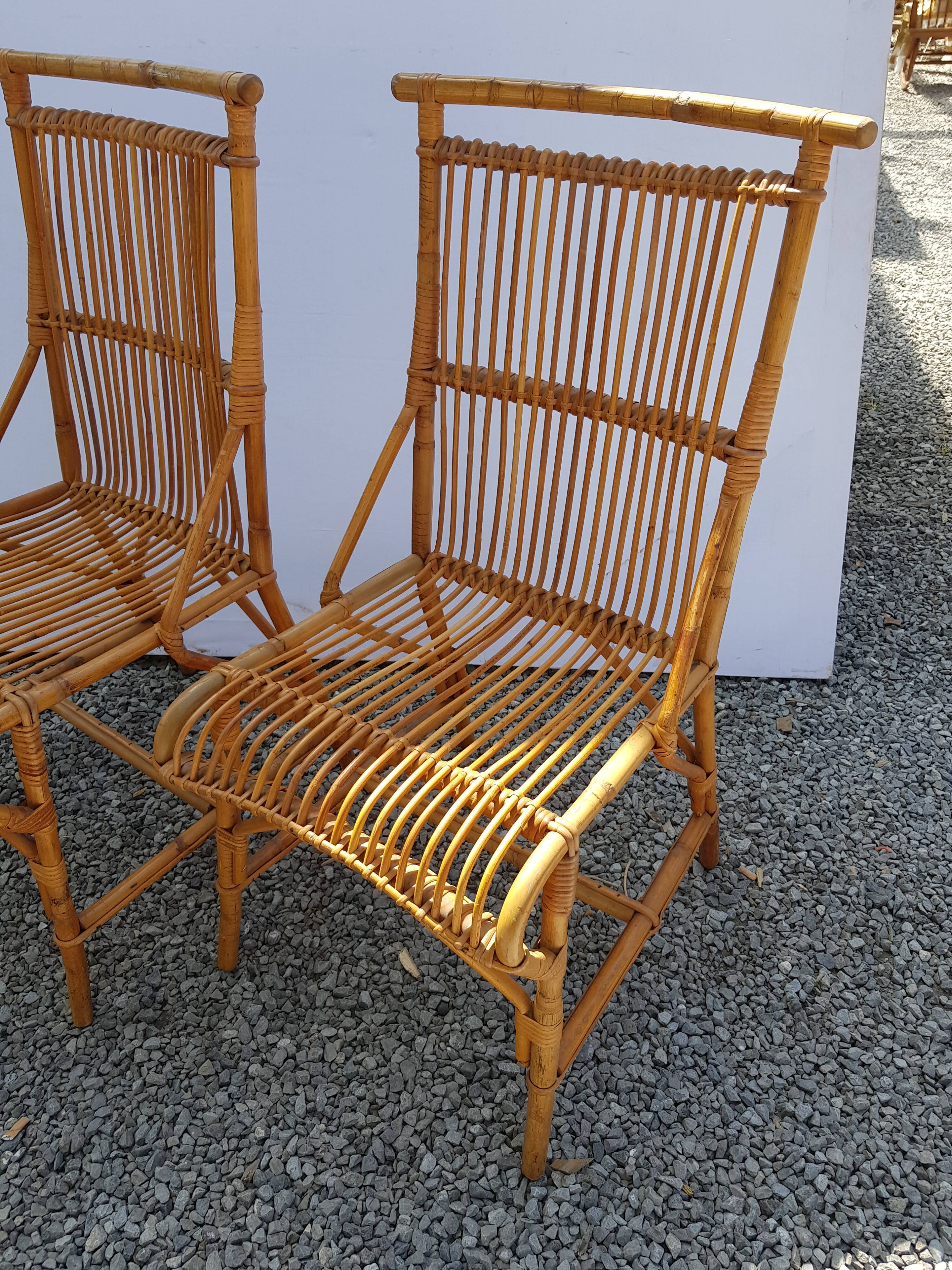 Pair of rattan chairs