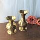 Gilded brass soliflore vase