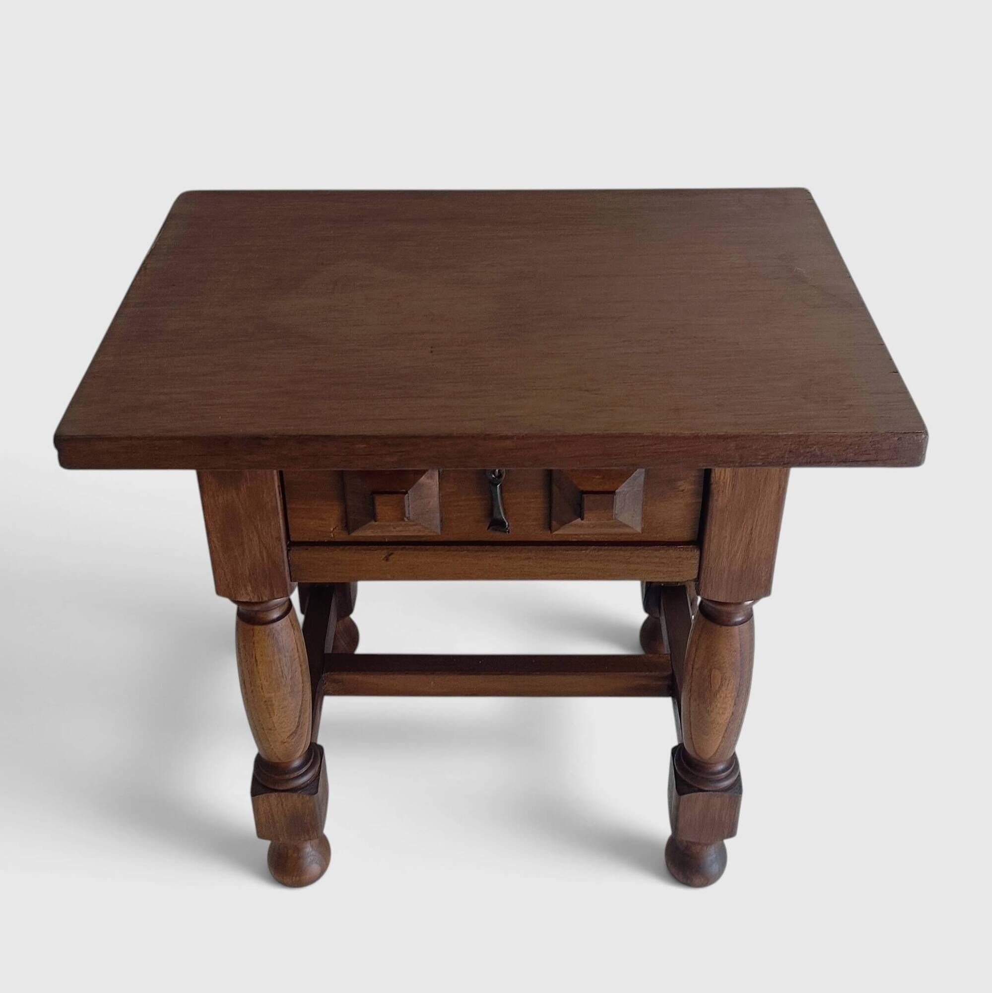 Spanish Castilian Baroque Revival Side Table, Mid-20th Century