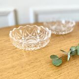 Pair of small real crystal cups