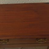 Mahogany veneer display case, opening with a door and a drawer, Louis XVI style - Very good condition