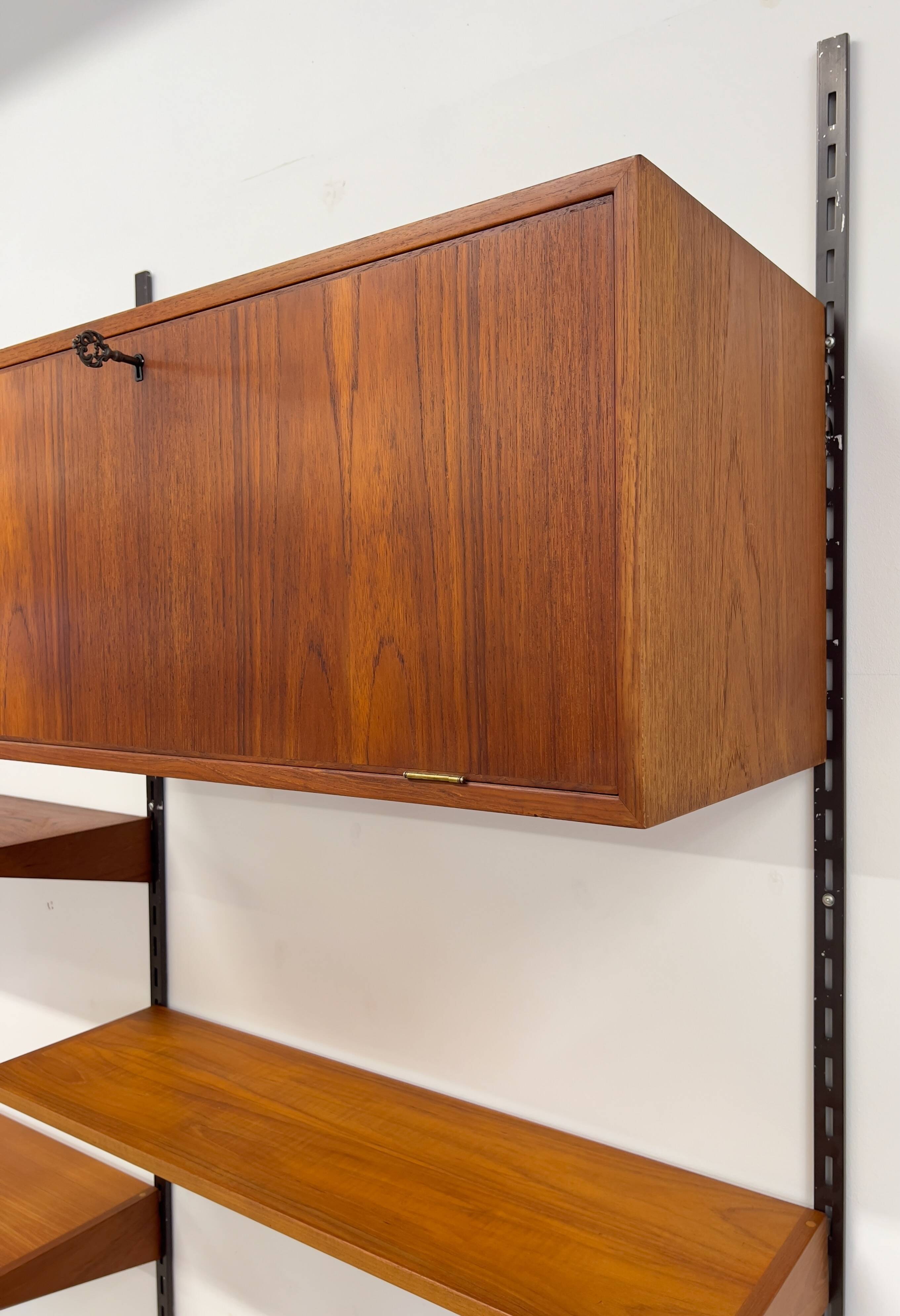 Teak Wall System By Kai Kristiansen for Feldballes.