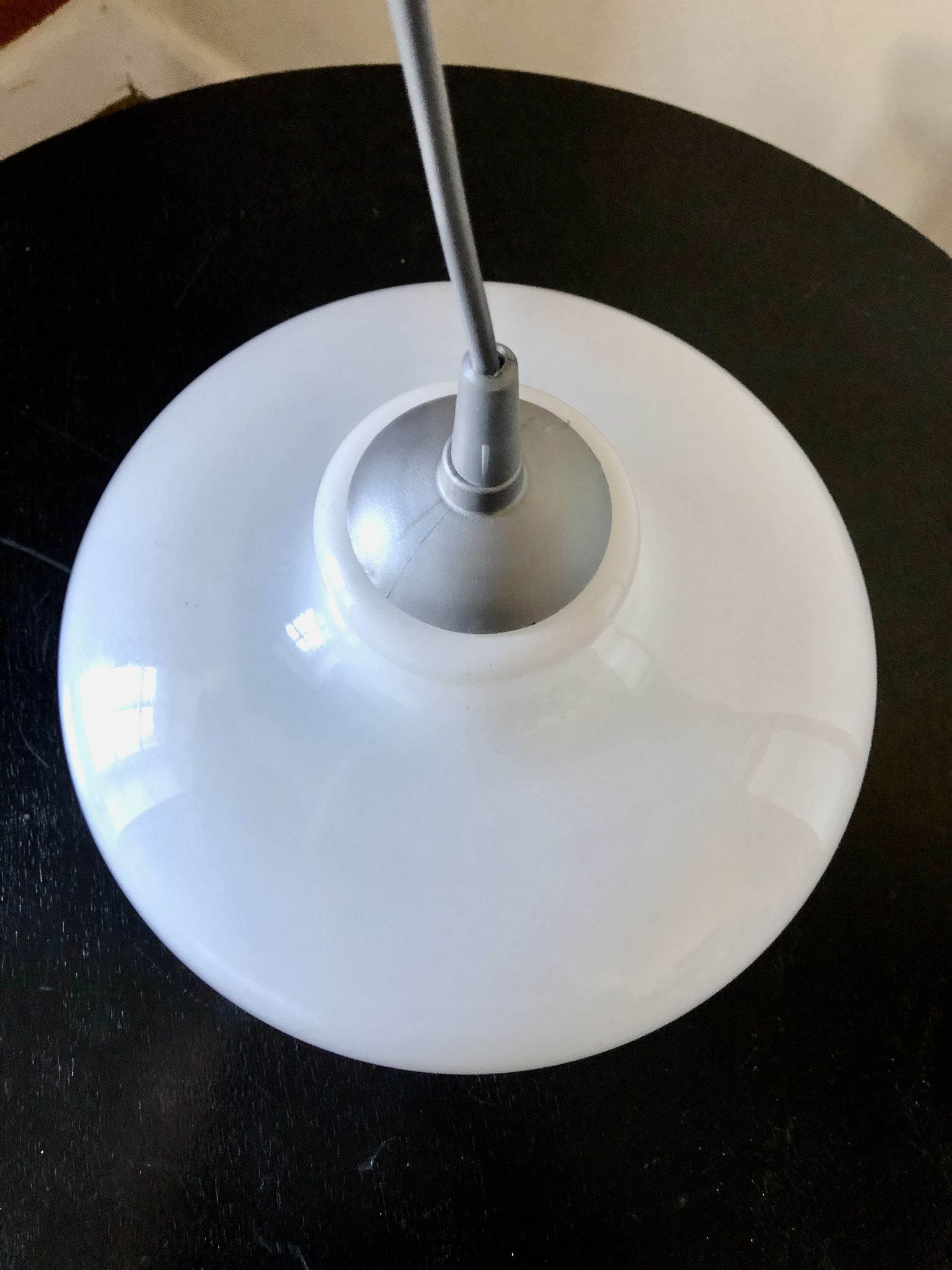 Suspension en opaline et fil d'argent