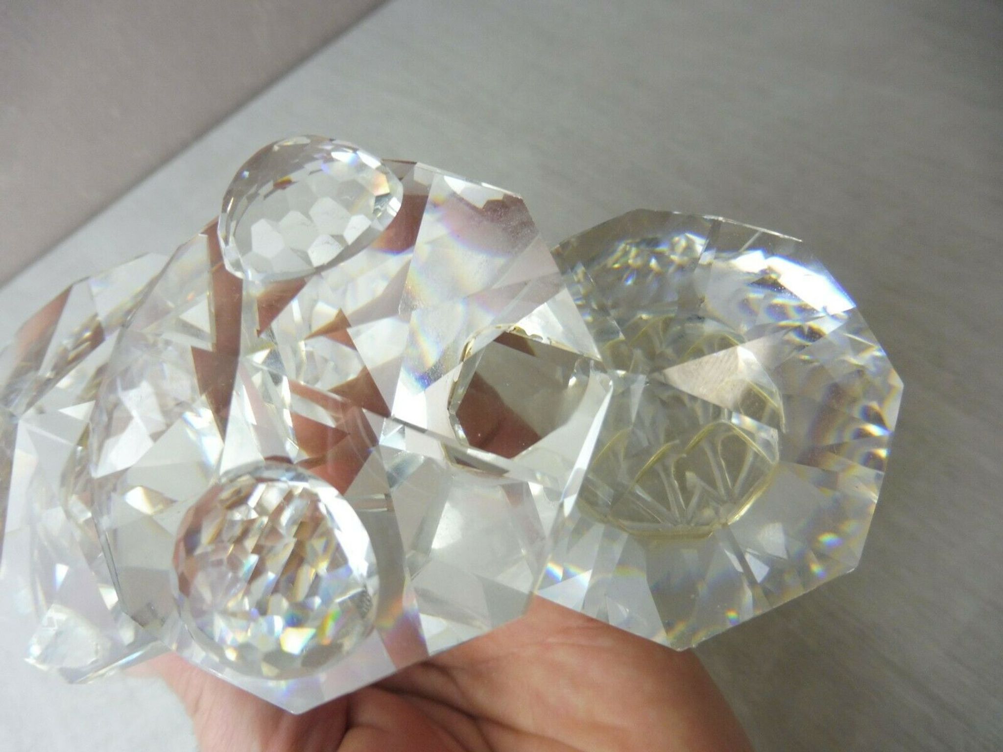 Candle holders with 3 candles, made of Swarovski crystal
