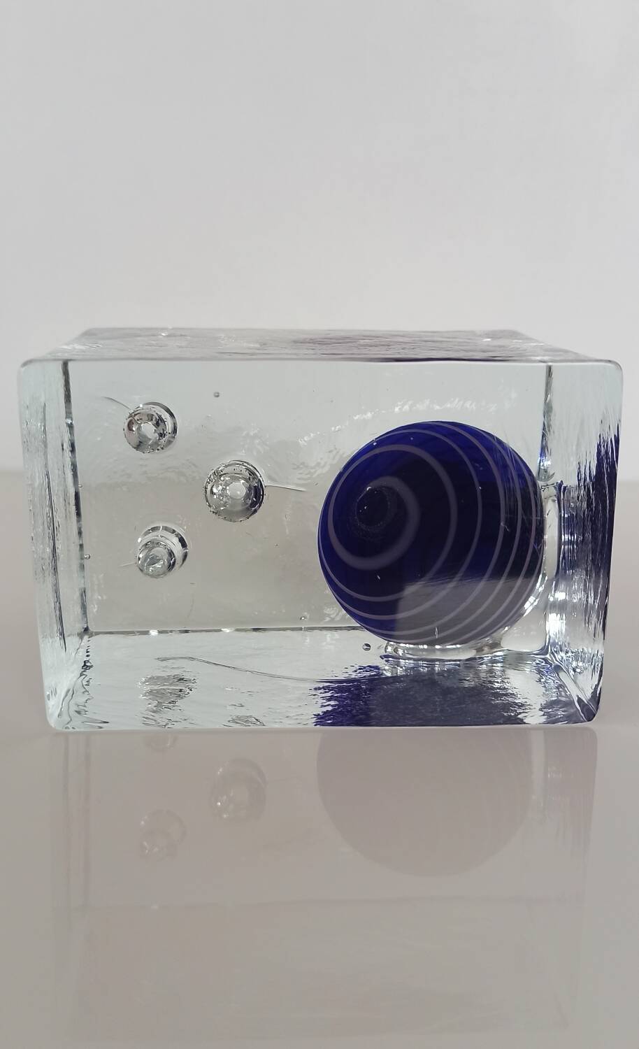 Glass candlestick, 80s