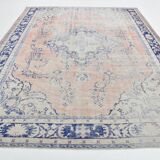 9x12 Pale Red & Blue Vintage Persian Rug, 275x353Cm