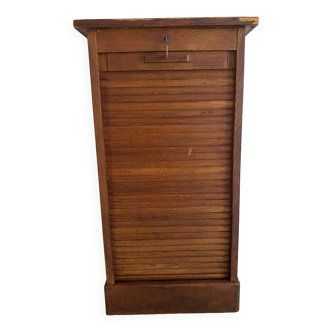1940s filing cabinet with curtain