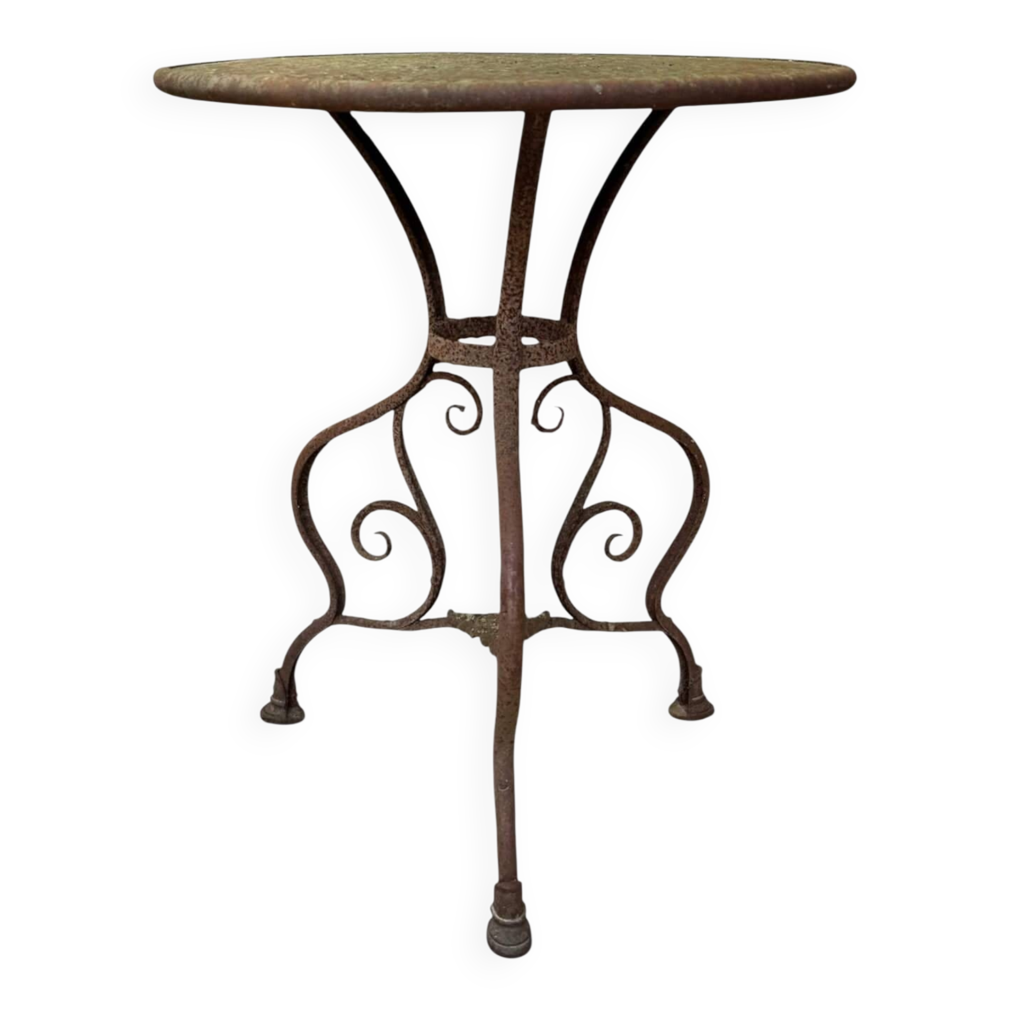1900 wrought iron guéridon from Arras, St Sauveur