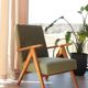 Vintage Design Kiwi Green Boucle Armchair