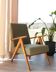 Vintage Design Kiwi Green Boucle Armchair