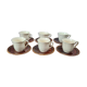 Set of 6 vintage cups and saucers – Saint-Amand & Sarguemines