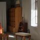 Danish rococo-style bench, cabriole legs and lambswool seat, early 20th century.