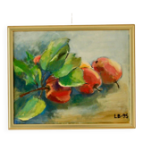 Mid-20th century original still life oil on canvas – apples