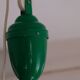Industrial hanging in green metal with pulley