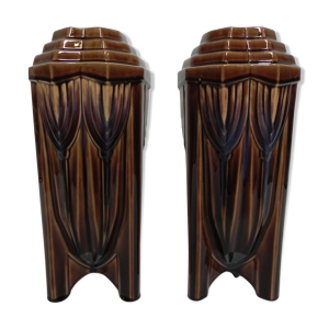 Ensemble de 2 vases art