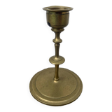 Small 19th century gilded brass candlestick