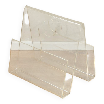 1960s magazine rack, acrylic