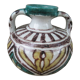 Coloured ceramic vase: arabesques, with Arabic inscription