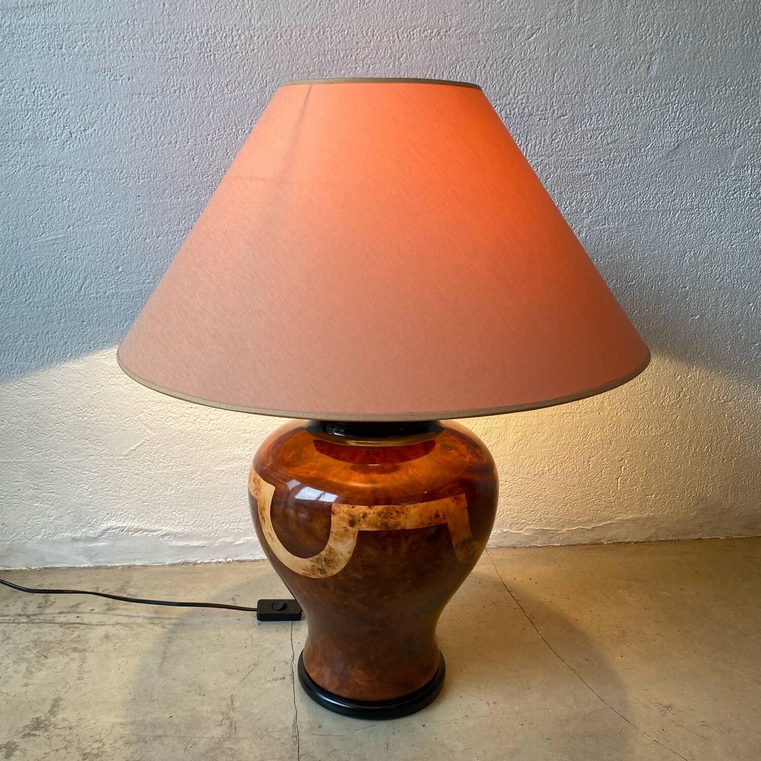 Lancel Paris ceramic living room lamp, 1980s / made in Italy