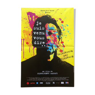 Original movie poster "I came to tell you..." Gainsbourg by Ginzburg