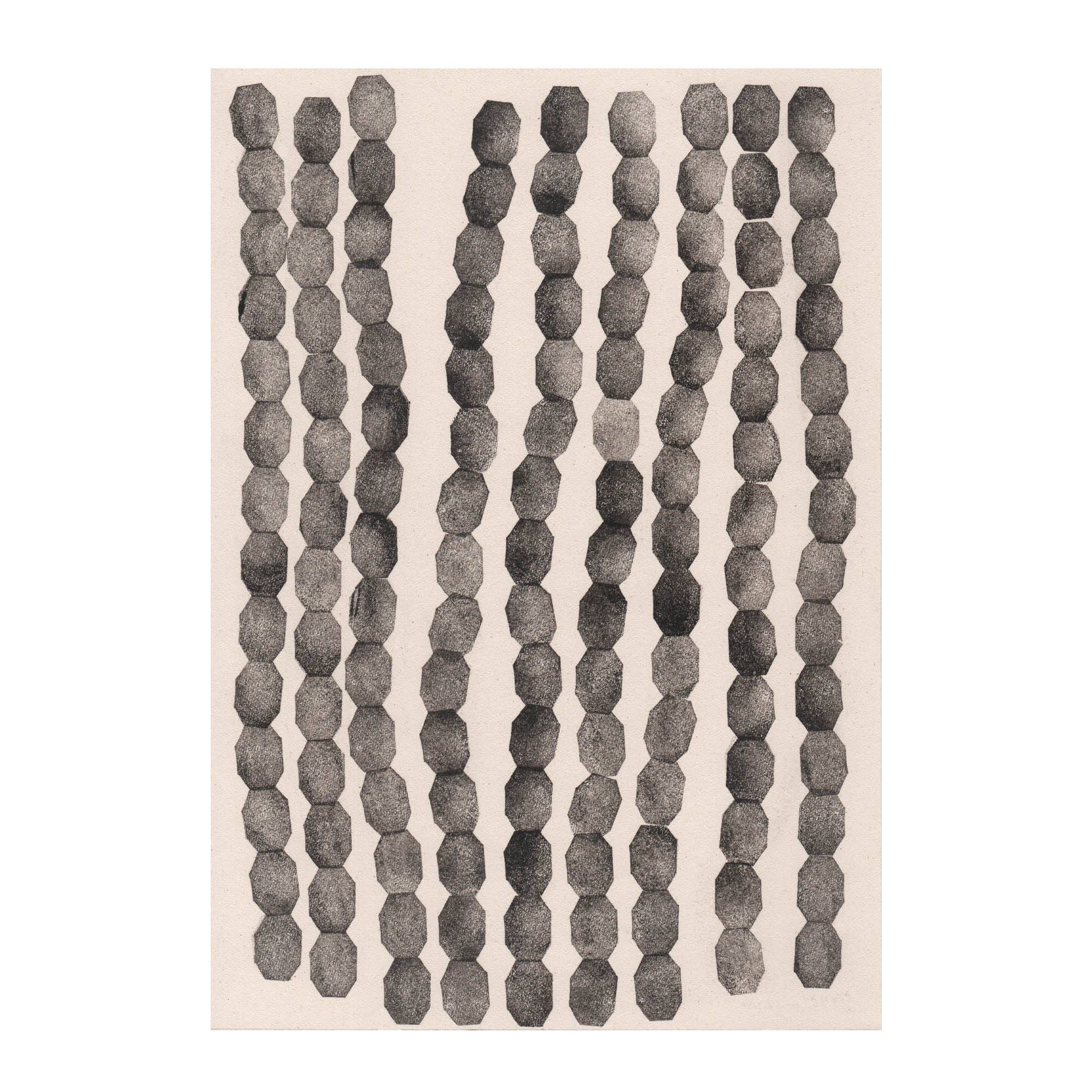 Collection of 4 paintings on paper - abstract paintings signed Eawy