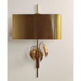 Pair of vintage sconces in gilded brass around 1970