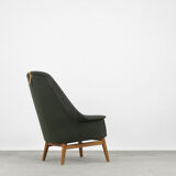 Vintage Scandinavian Mid-Century Modern Bottle Green Armchair, 1950s