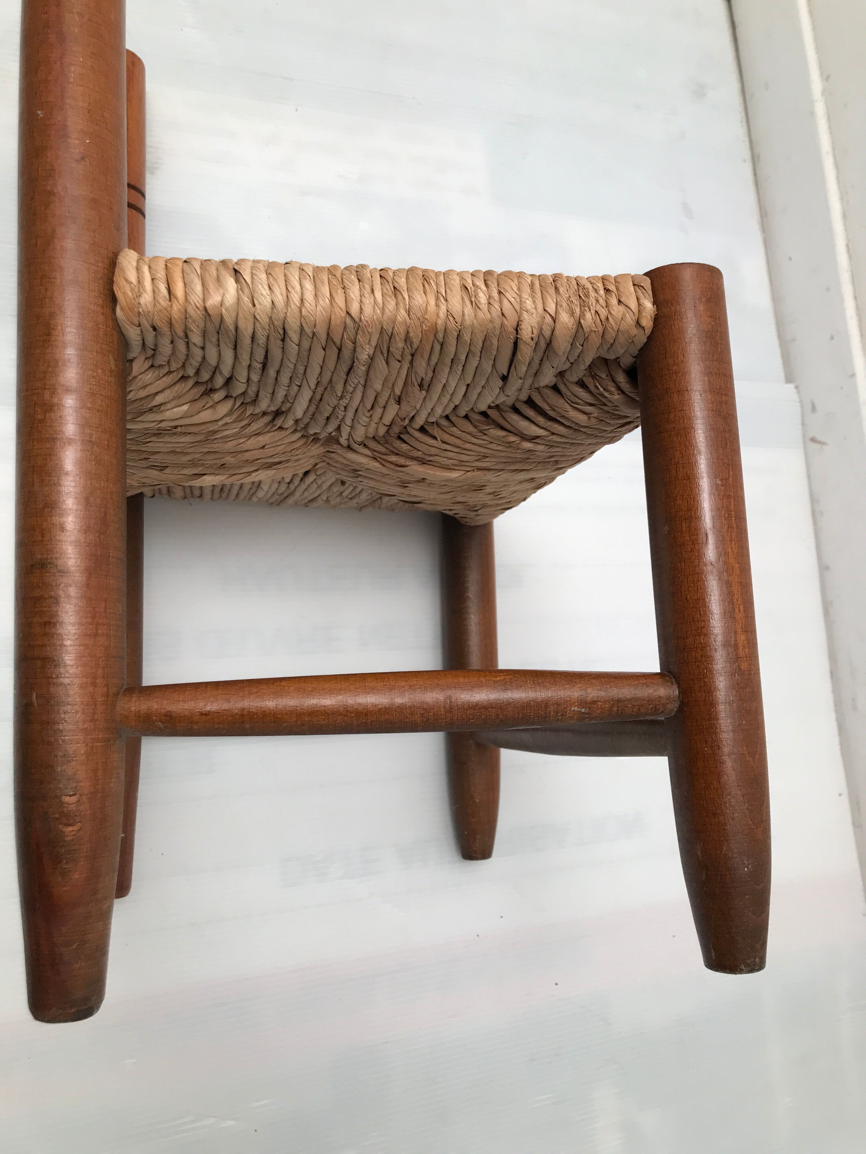 Vintage mulched wooden chair for 70s children
