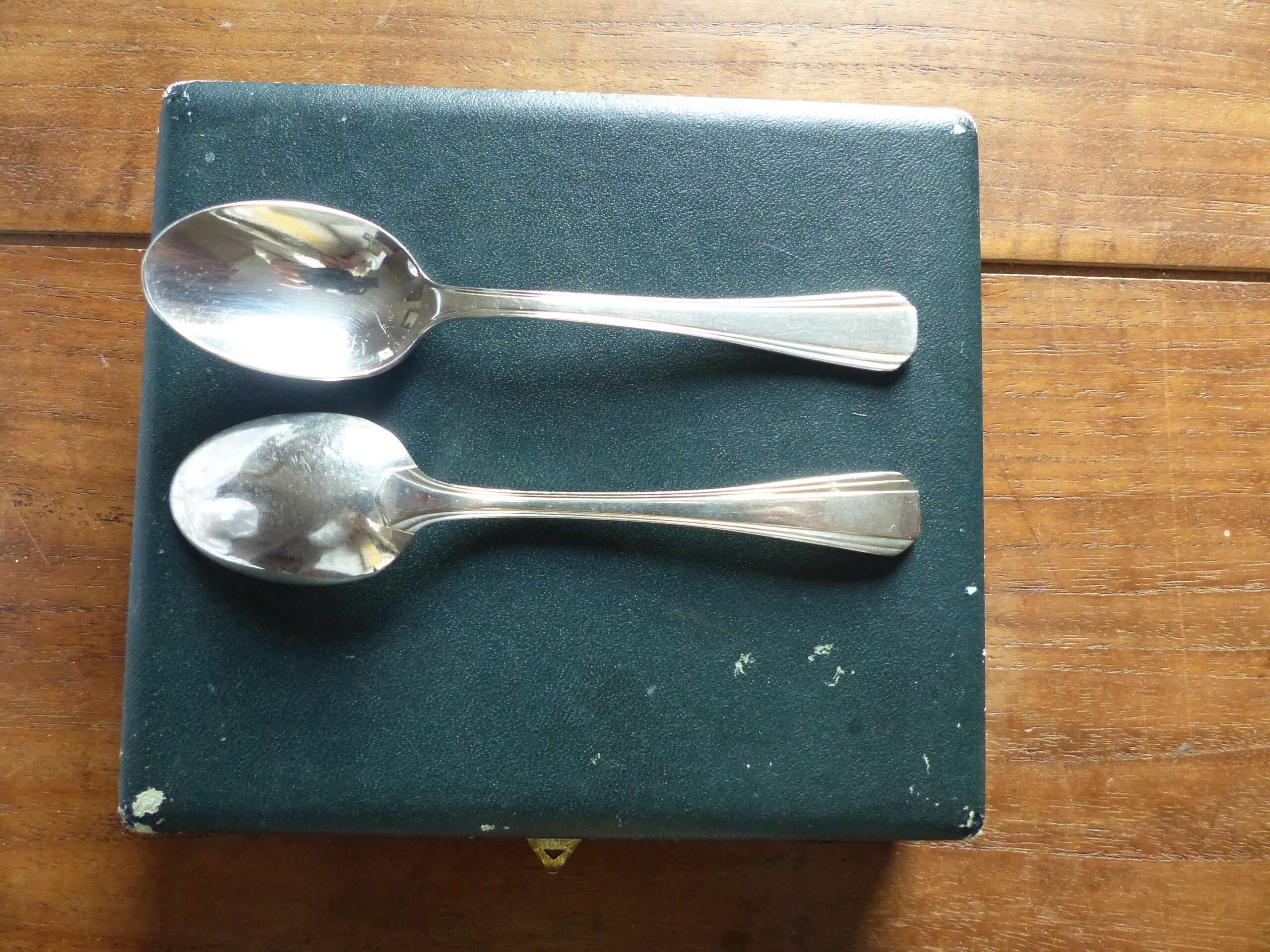 12 small silver-plated metal spoons Cristofle