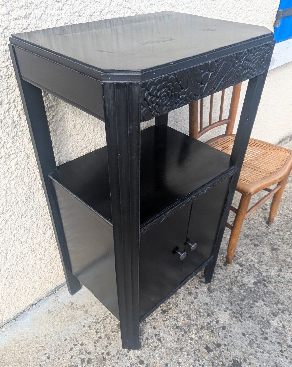 Art Deco Entrance Console Side Table Storage 20s 30s Patina