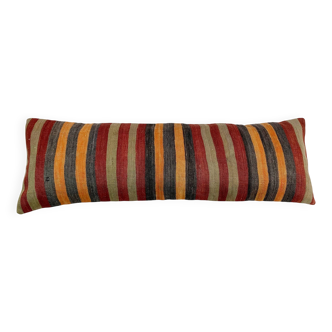 Vintage turkish kilim cushion cover , 120 x 40 cm