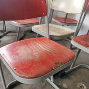 Set of 14 vintage stackable chairs