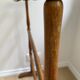 Vintage turned wooden towel rack