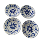 Lot of 4 blue hollow plates