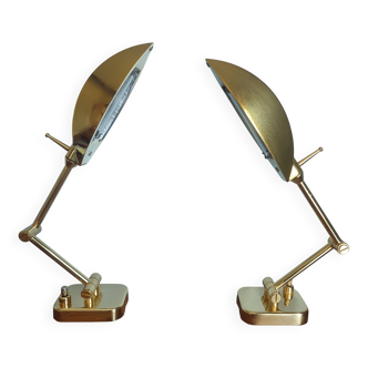 Vintage brass wall lights by Chust