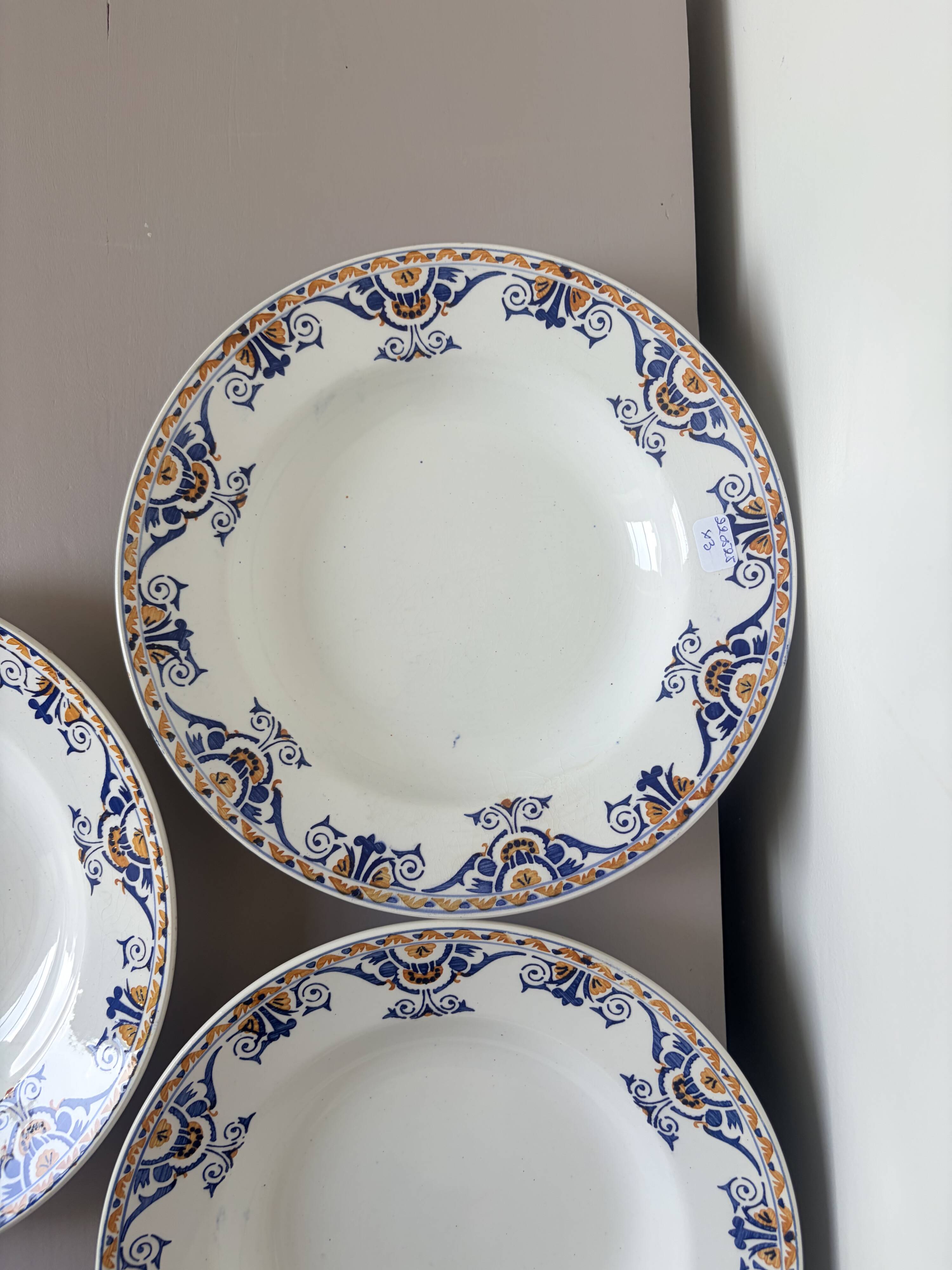 3 vintage deep plates from Moulin des Loups and Hamage St Gast 220525