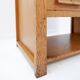 1960s wooden sewing cabinet with double-sided drawers