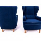 Wingback armchairs, Northern Europe, mid-20th century.
