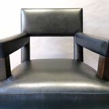 Luxury chair Philippe Hurel black leather