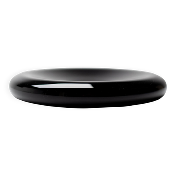 Charles Pfister Bol en verre de Murano noir pour Salviati, Italie, vers 1970