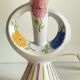 Vintage design enamelled ceramic lamp